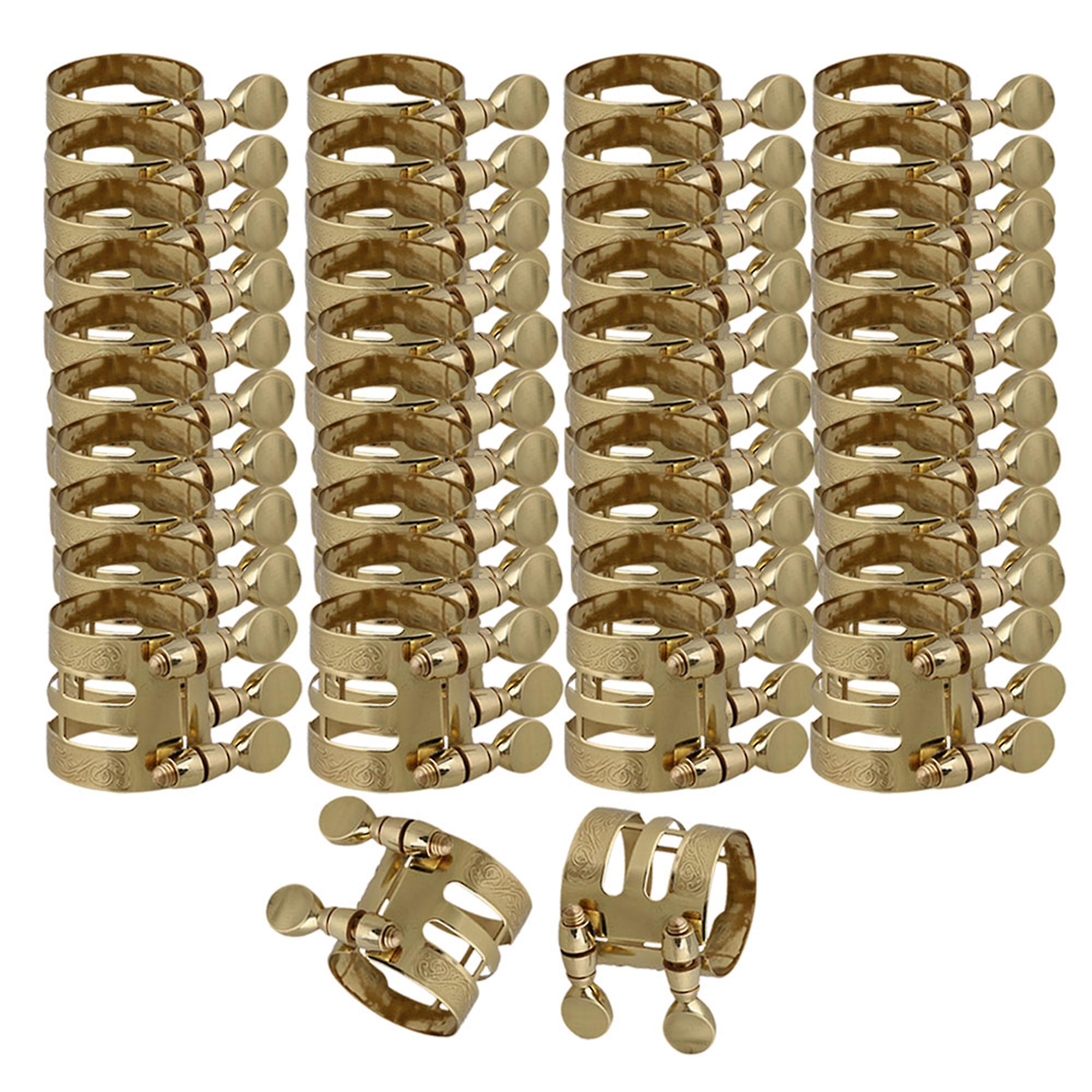 50 κομμάτια Ορείχαλκο Σκαλιστά Σχεδιασμός Alto Σαξόφωνο Επιστόμιο Δίψηφα Χρυσή