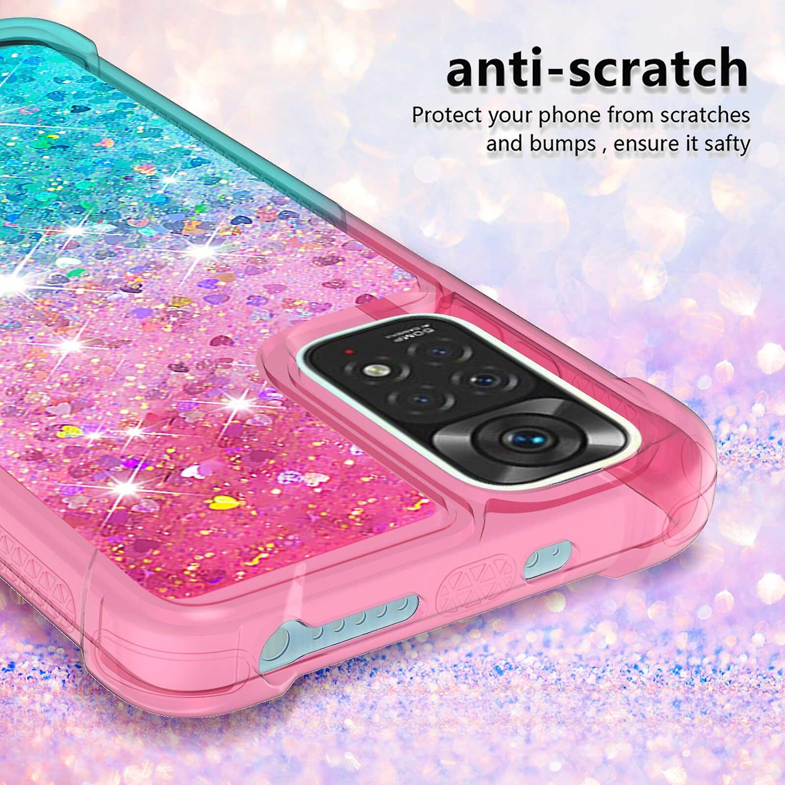Case For Xiaomi Redmi Note 11 4g Liquid Glitter Funny Bling Shiny Crystal Flowing Sparkle Moving Cover Clear Bumper Compatible With Xiaomi Redmi Note