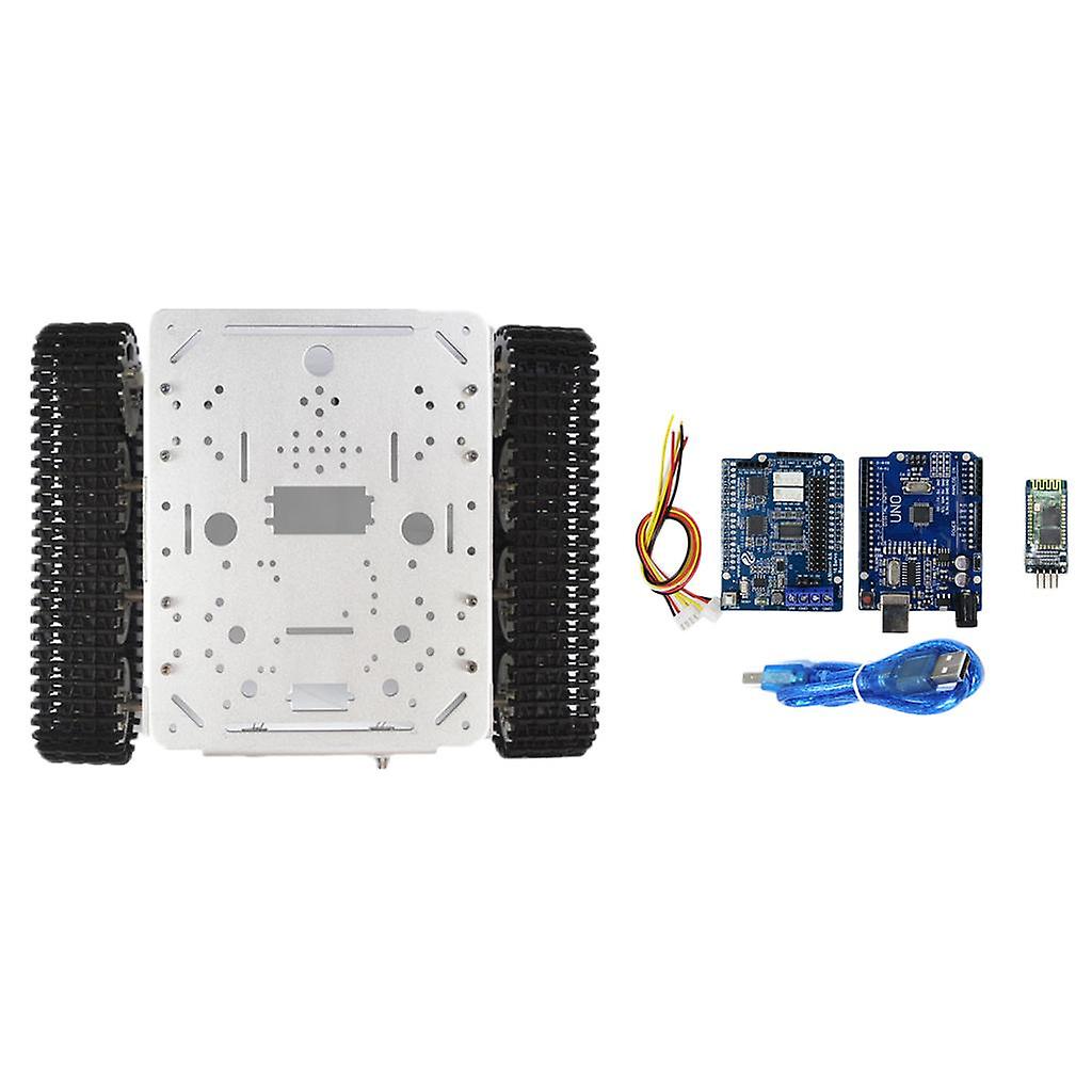 T200 Bluetooth RC Control Robot Tank Chassis Car Kit for    Silver