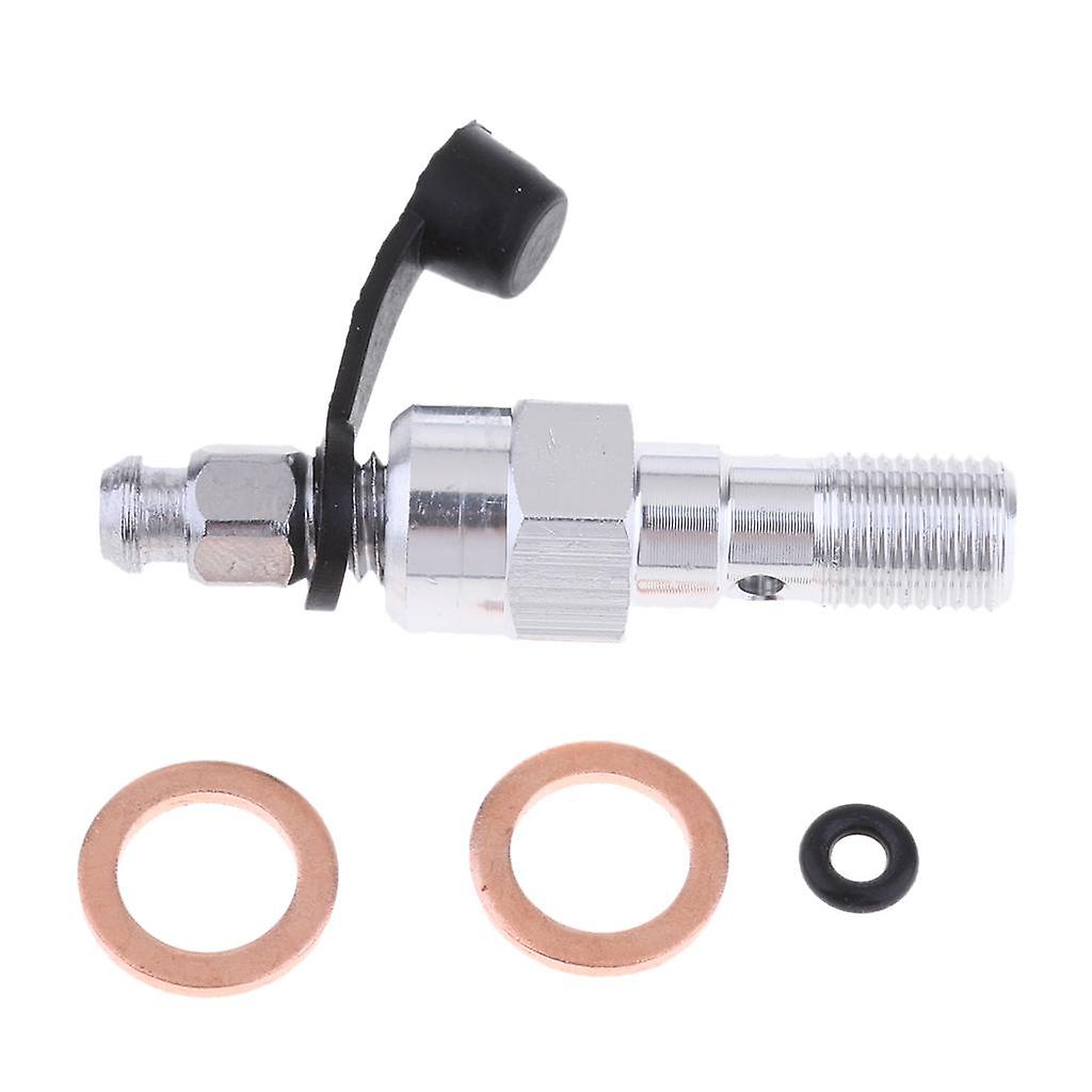 Universal M10 Single Banjo Bolt Thread Bleeder Nipple Washers 1.25mm Blue