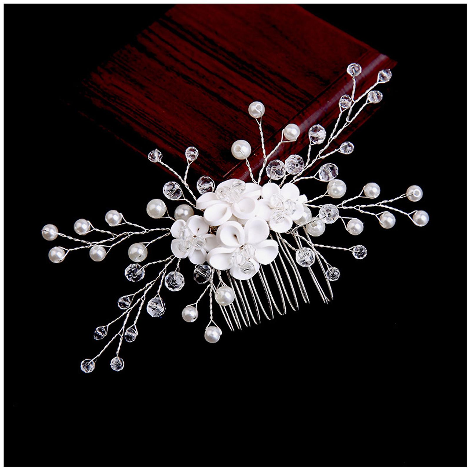 Temperamental Sparkling Hair Comb Flower Insertion Comb Headwear Suitable For Daily Life Work