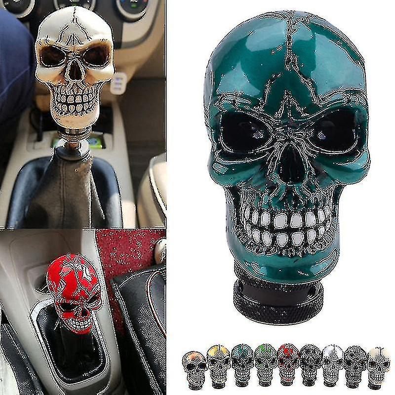 Skull Gear Shift Knob Universal Manual Shifter Lever Handle Alien Head Buck Teeth