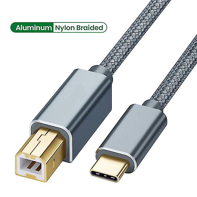 Usb CからUsb B 2.0プリンタケーブル編組プリンタスキャナエプソンHPキヤノンブラザーMacbookプロサムスンミディコントロールケーブル用