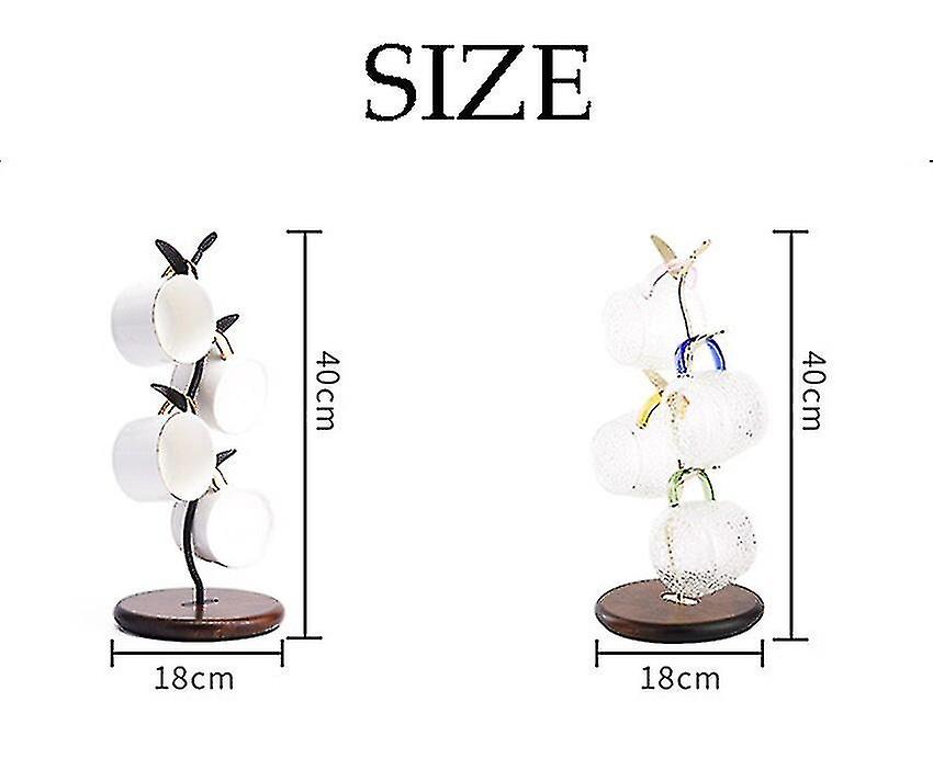 tre form tre kaffe te kopp oppbevaringsholder stativ hjem dekorasjon krus hengende skjerm stativ drenering stativ tørke rack holder