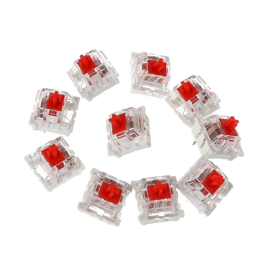 10Pcs Mechanical Keyboard Switch Red Replacement For Gateron Cherry MX Clone