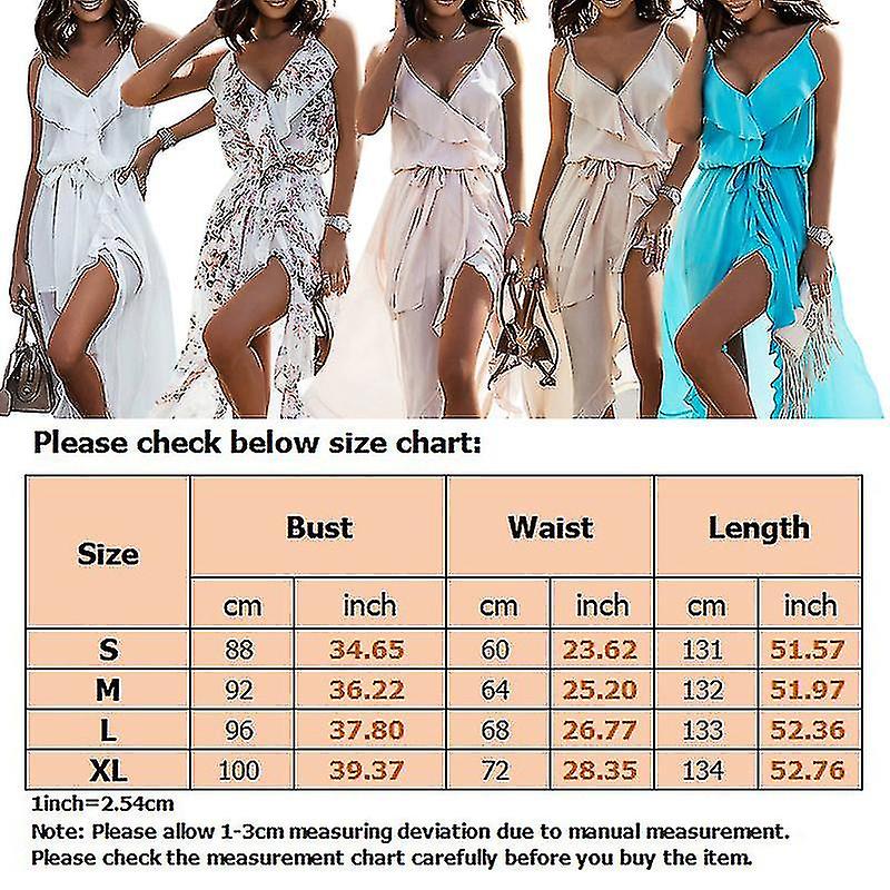 Kadın Kolsuz Uzun Elbise Casual Holiday Maxi Elbiseler Şifon Yaz Plaj Sundress