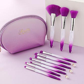 10 Stück Make-up-Pinsel Set Make-up-Puder mischen Lidschatten Pinsel Make-up-Pflegewerkzeug