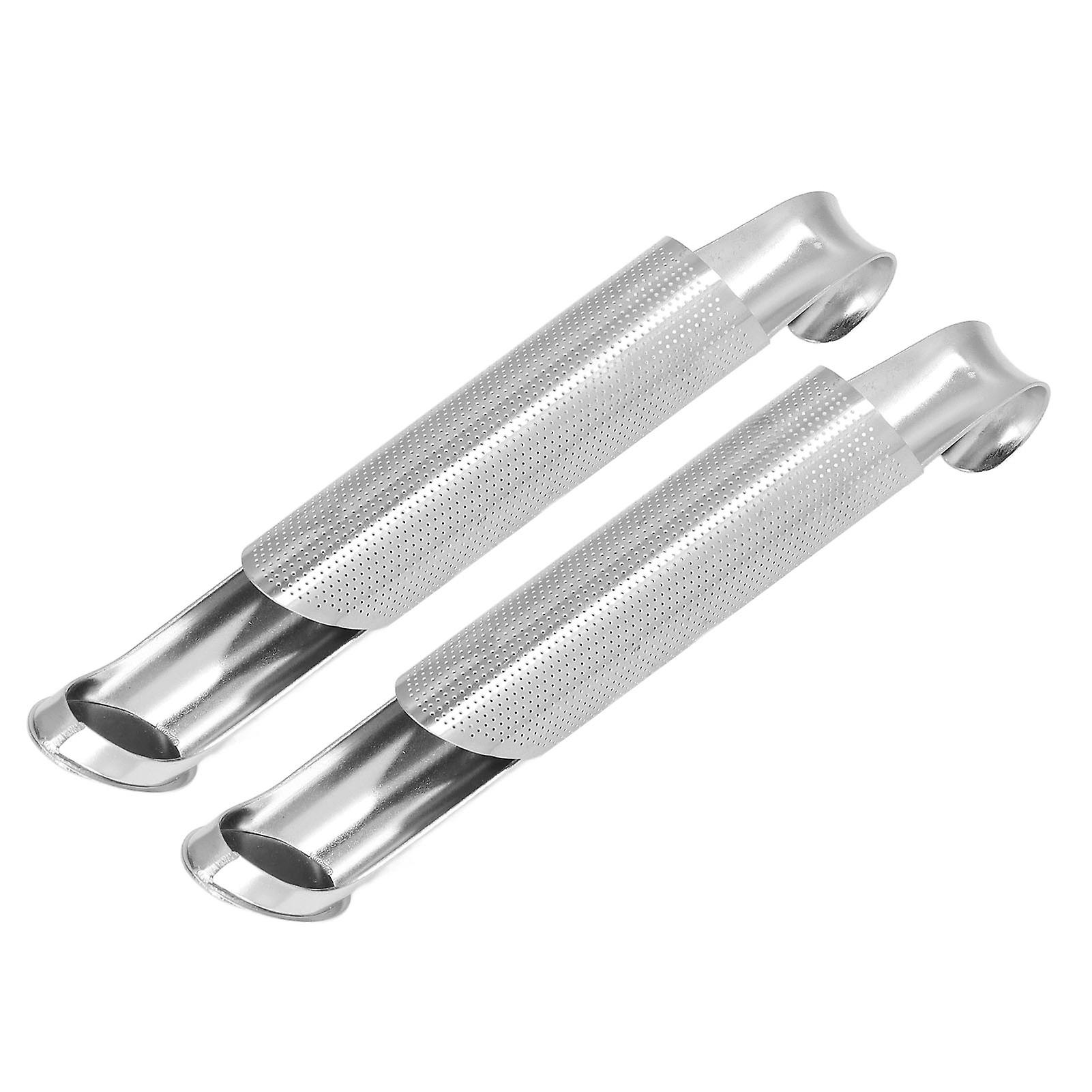 2pcs Stainless Steel Tea Infuser 15.5x2cm Silver Filter Stick
