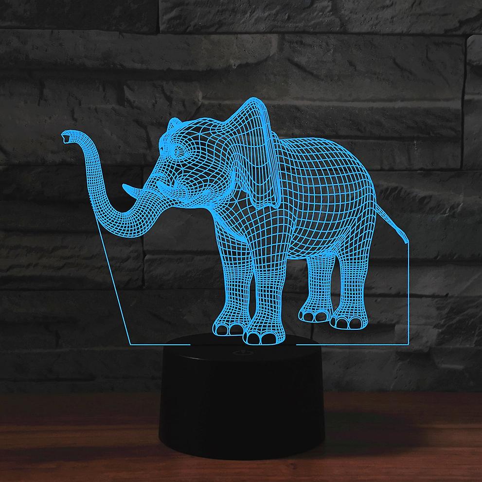 Elephant Shape Table Lamp, 16 Colors Remote Control Version