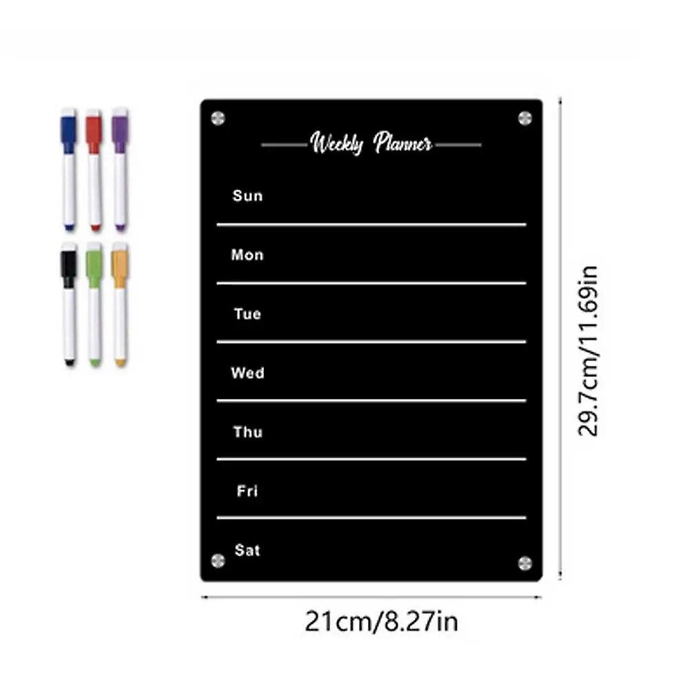 Magnetic Note Board Acrylic Whiteboard Note For Plan Portable Magnetic Refrigerator Dry Erase Board Calendar For Wall School