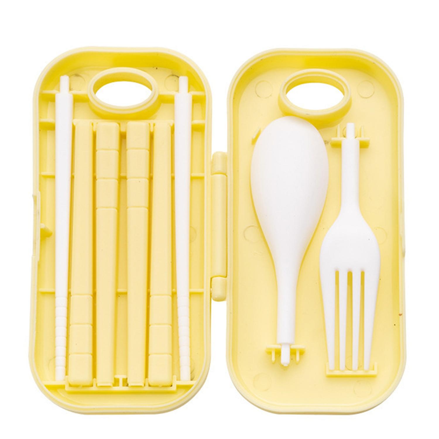 ZHOUBA Cutlery Set Creative Reusable PP Portable Students Cutlery Set for Outdoor