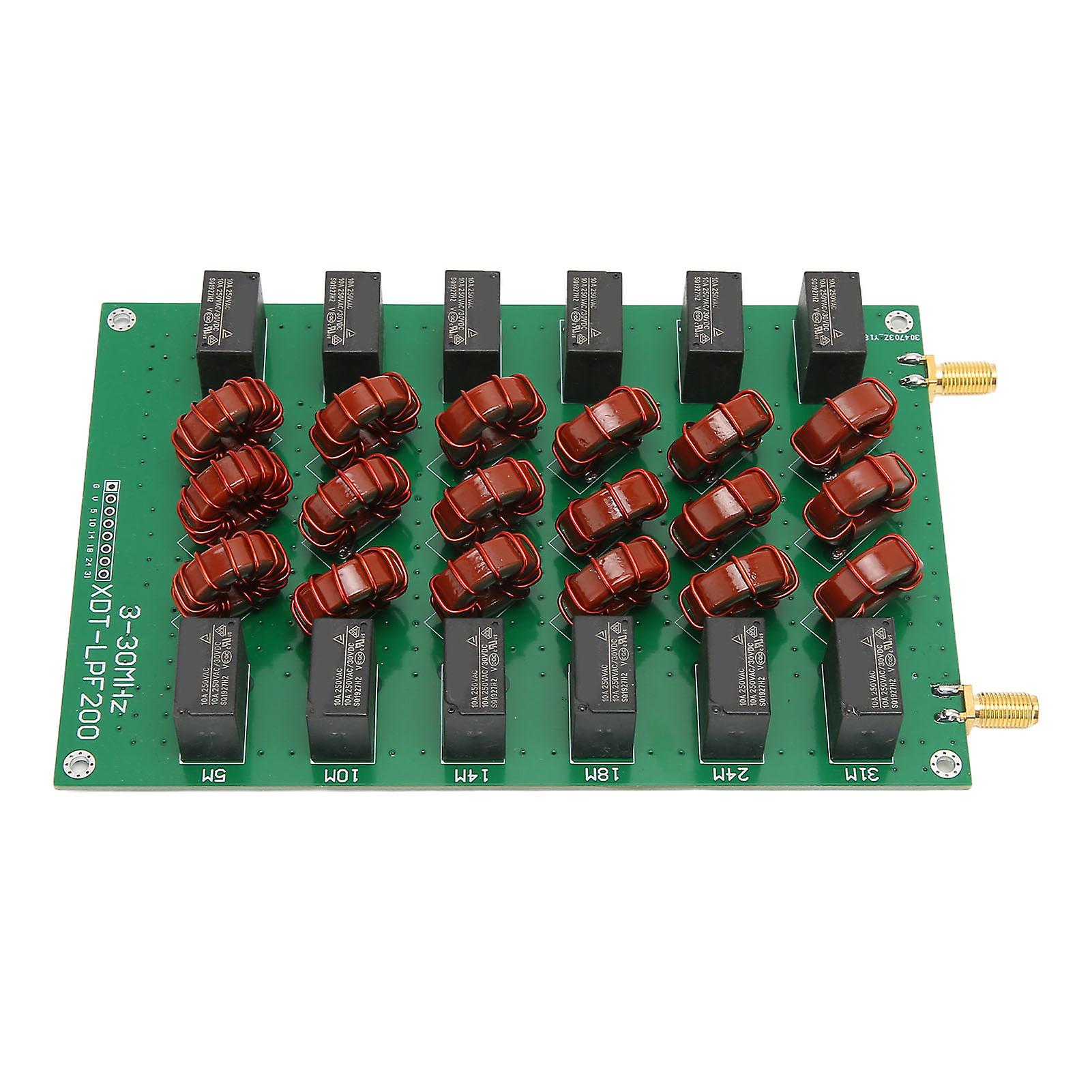 Low Pass Filter Board Professional 3‑30MHz HF Low Pass Filter for Shortwave Power Amplifiers Radios