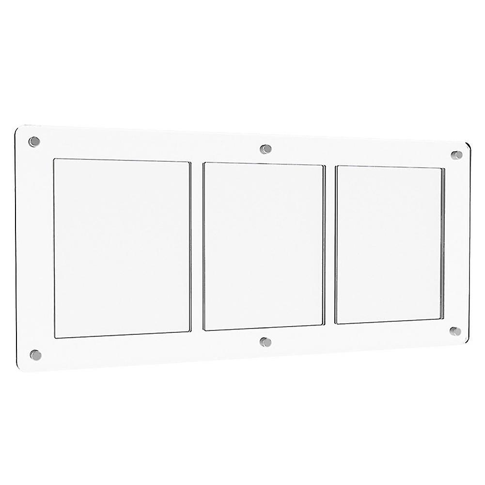 Acrylic Three-frame Card Holder Magnetic Transparent Card Display Stand 35pt Universal Card Brick F