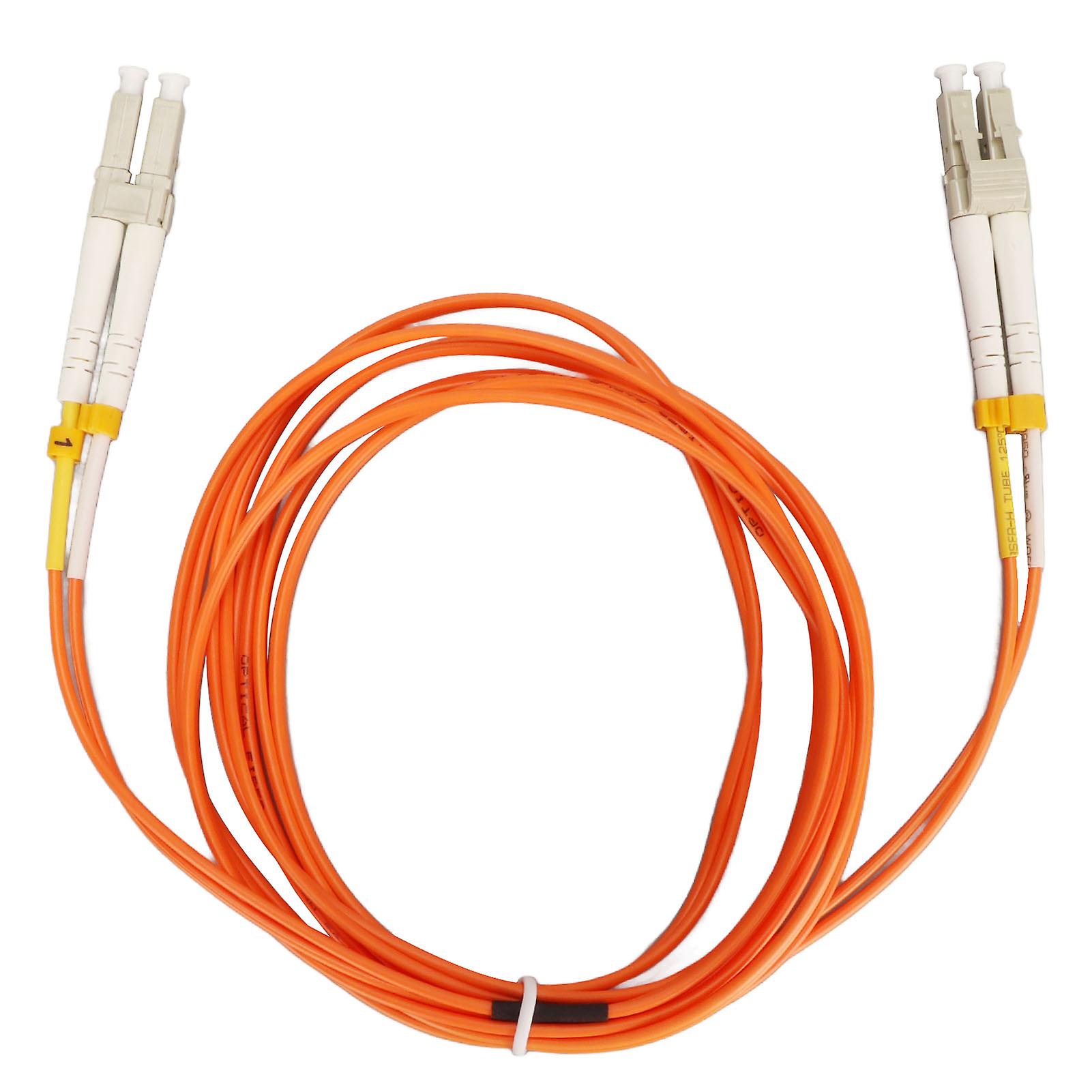 Fiber Patch Cable OM2 Core 2M LC to LC Duplex Multimode Fiber Optic Cable for SFP Transceivers Ethernet Switches