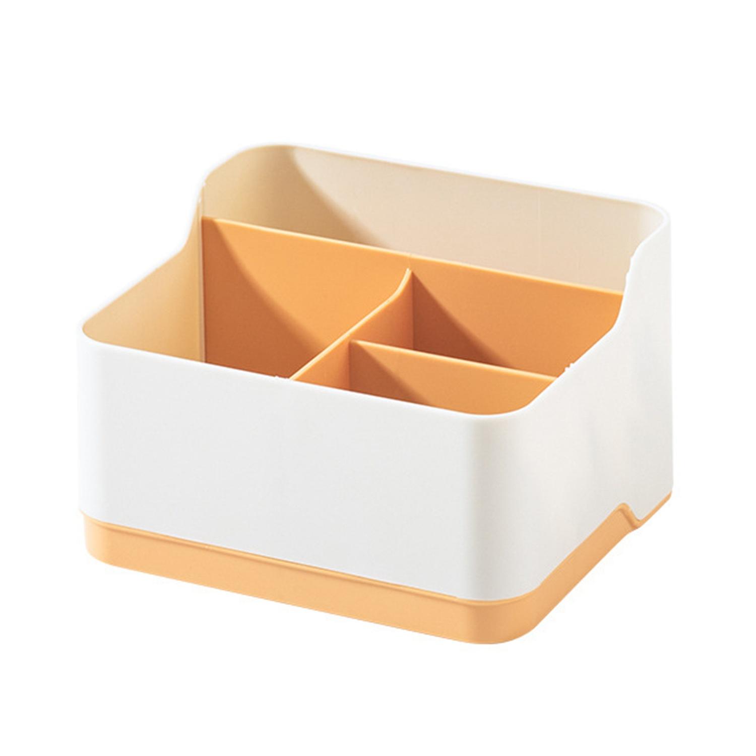 Large Capacity 4 Grids Storage Holder Patchwork Color Office Computer Sundries Storage Box Household