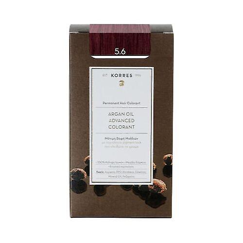 Korres Argan Oil Advanced Colorant with Pigment-Lock Technology 5.6 Red Light Brown, 50ml
