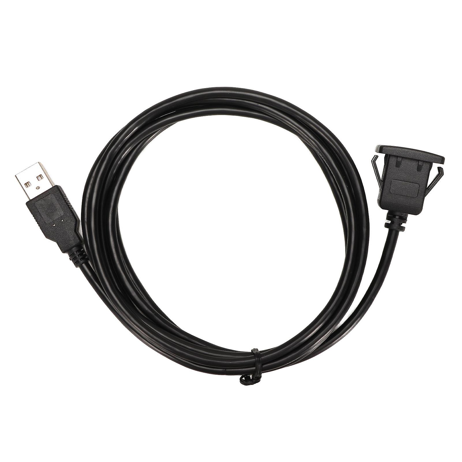 Car USB 2.0 Extension Cable Embedded Installation Waterproof PVC Car Dashboard Extension Cable