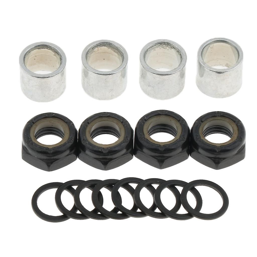 Skateboard Longboard Truck Speed Kit Axle Speed Washers Nuts Spacer Golden