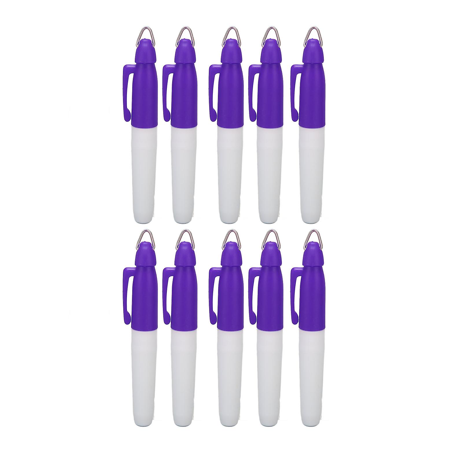 Lot de 10 marqueurs de golf à base d'huile, étanches, portables, pour alignement de balle, pour dessin, coloriage, violet