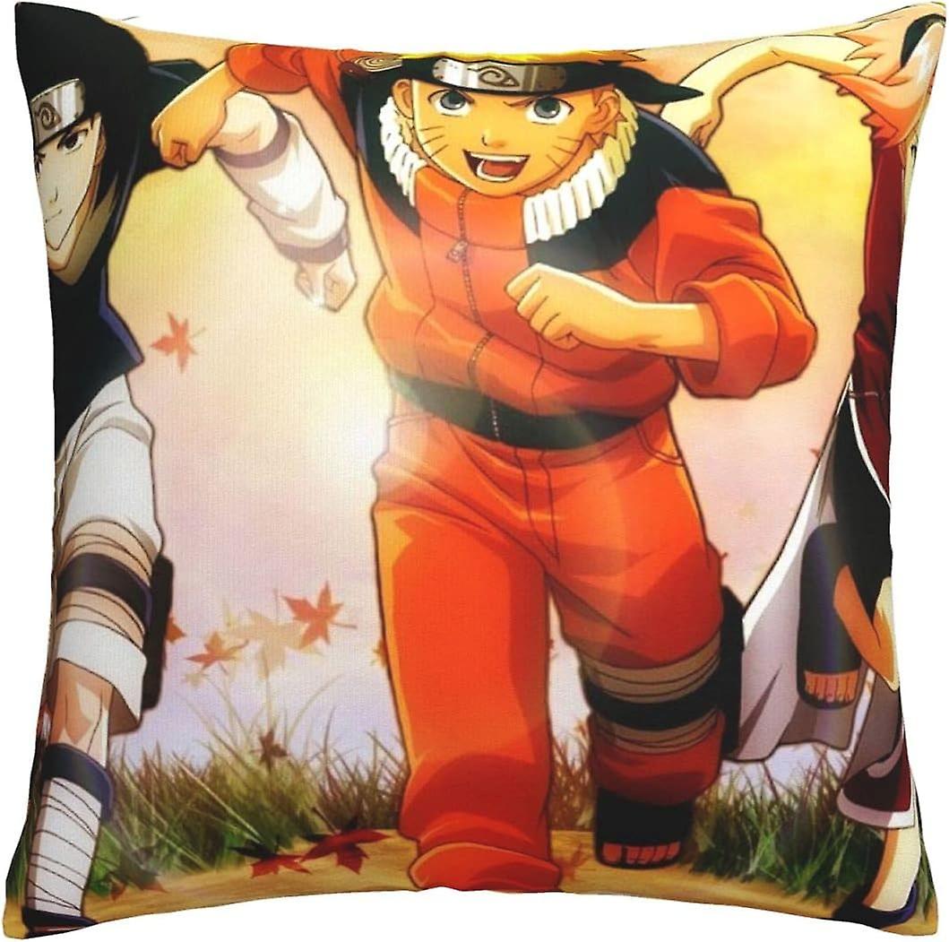 NARUTO - ナルト - 1のパック、ソファ枕カバー45x45 cm装飾的な正方形スロークッションカバー枕カバー枕カバー、ソファソファベッド椅子の車の家の装飾 -