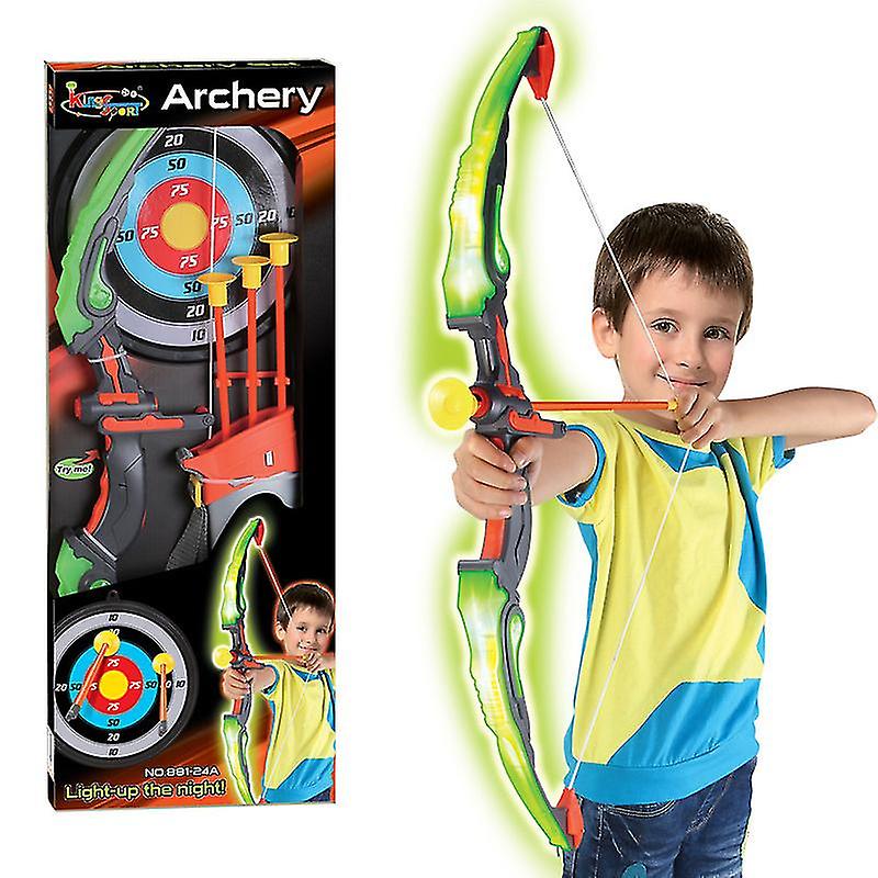 Arc Et Flèches Pour Enfants – Kit Super-héros Avec LED, Ventouses, Cible, Carquois, Dès 3 Ans – Jeu Extérieur/intérieur, Coordination Et Imagination