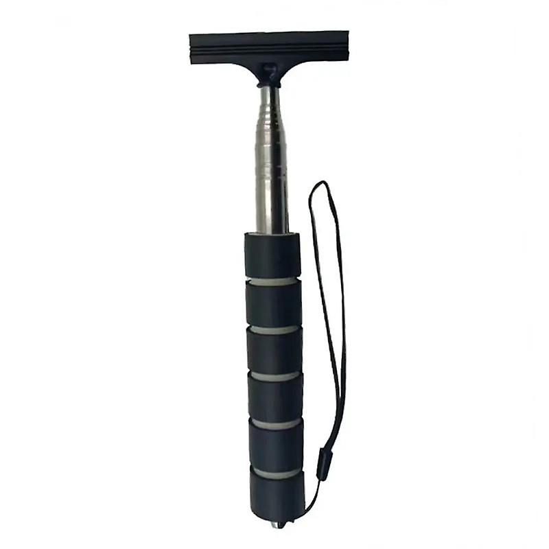 Car Rearview Mirror Wiper Portable Telescopic Auto Glass Squeegee Cleaner Car Mirror Wash Cleaning Brush Long Handle Glass Mist Cleaner
