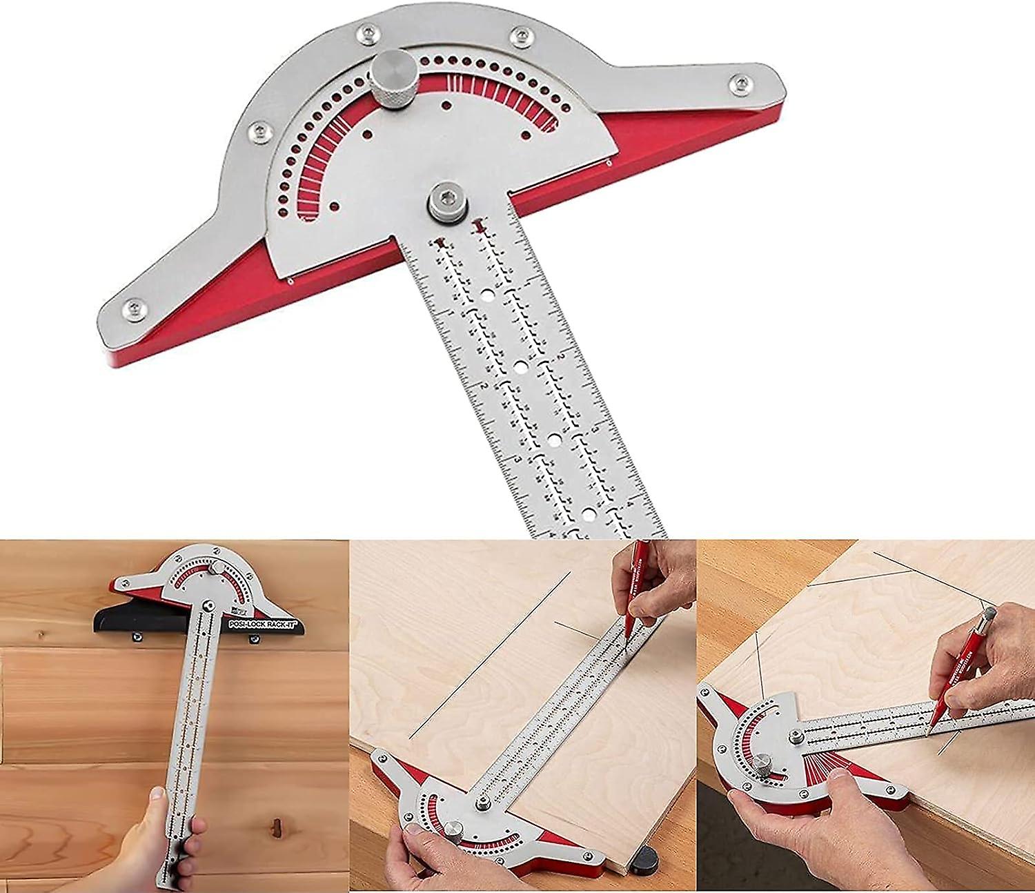 15 inch carpenter edge ruler stainless steel protractor carpenter protractor tool two arm