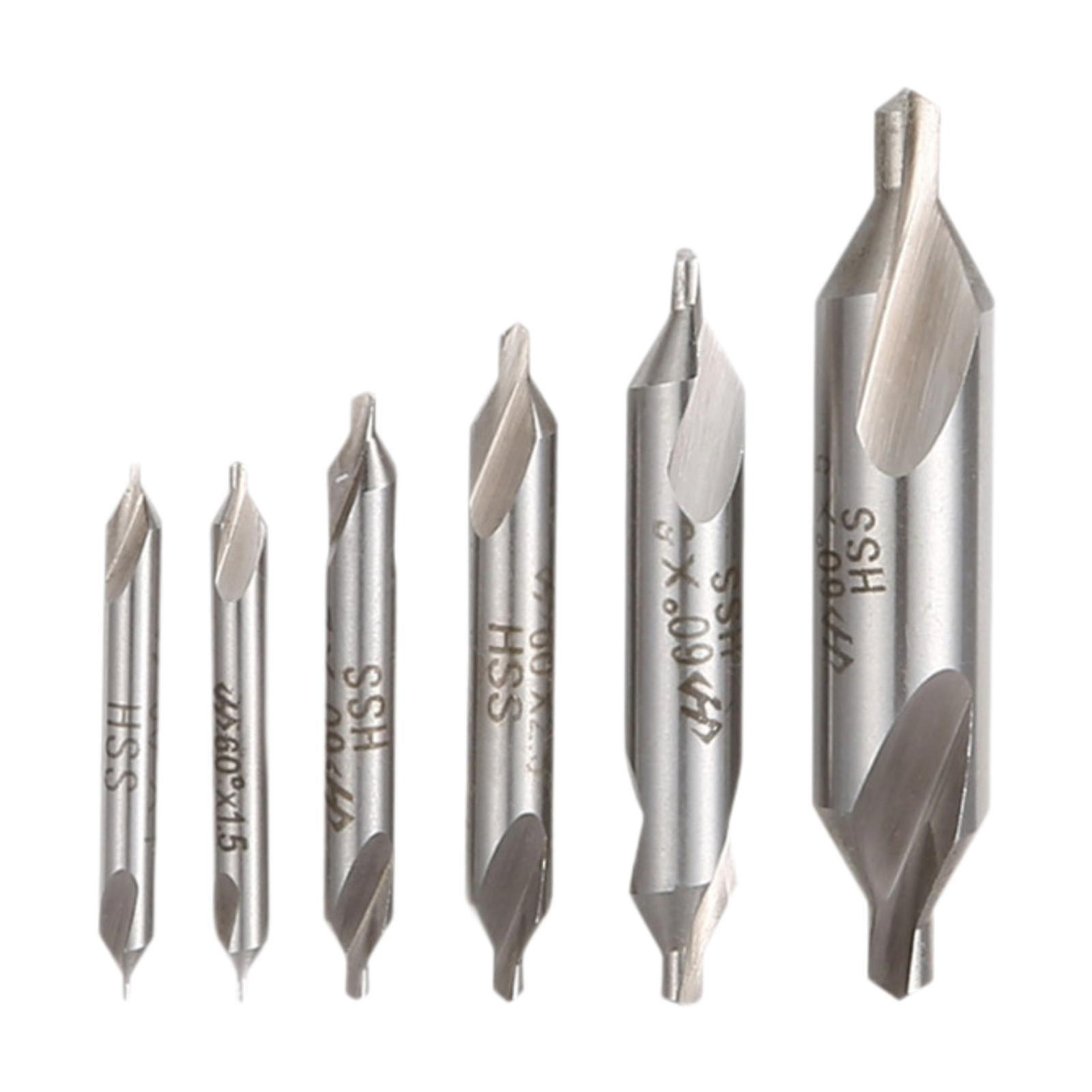Drill Bit Set Hand Tool Countersink Lathe Bit Mill Tool for Metal Wood Alloy 6PC