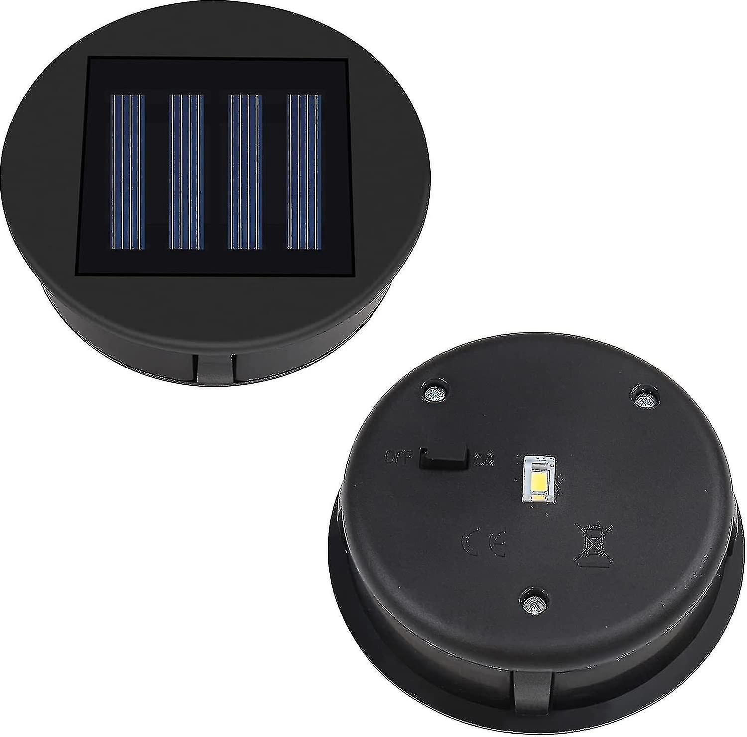 Replacement Solar Light With Led Bulb, 2 Pack Replacement Solar Covers, Panel With Led Solar Lantern