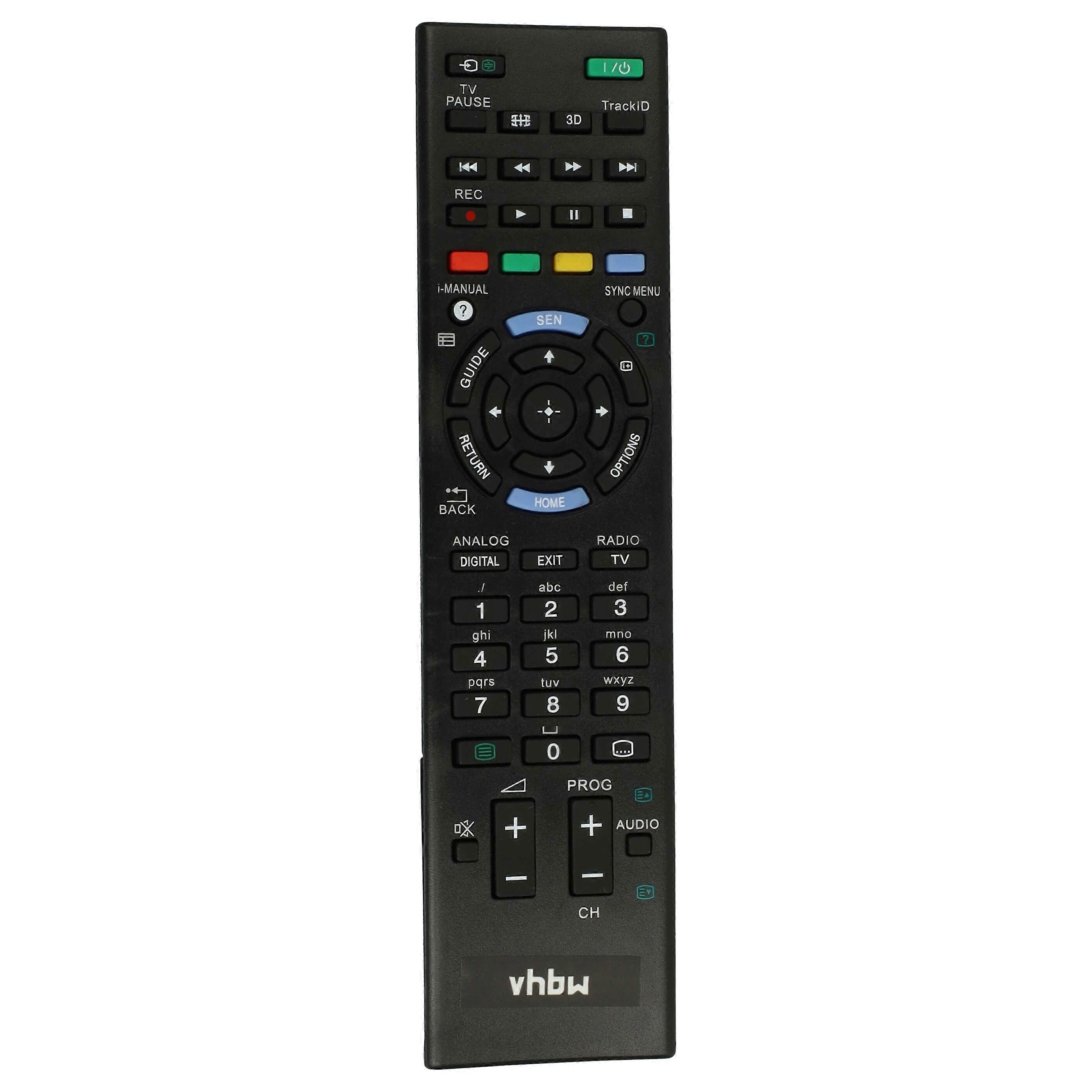 Télécommande vhbw compatible avec Sony KDL-40EX721, KDL-40EX724, KDL-40EX723, KDL-40EX725, KDL-40EX726 TV, TV - télécommande de remplacement