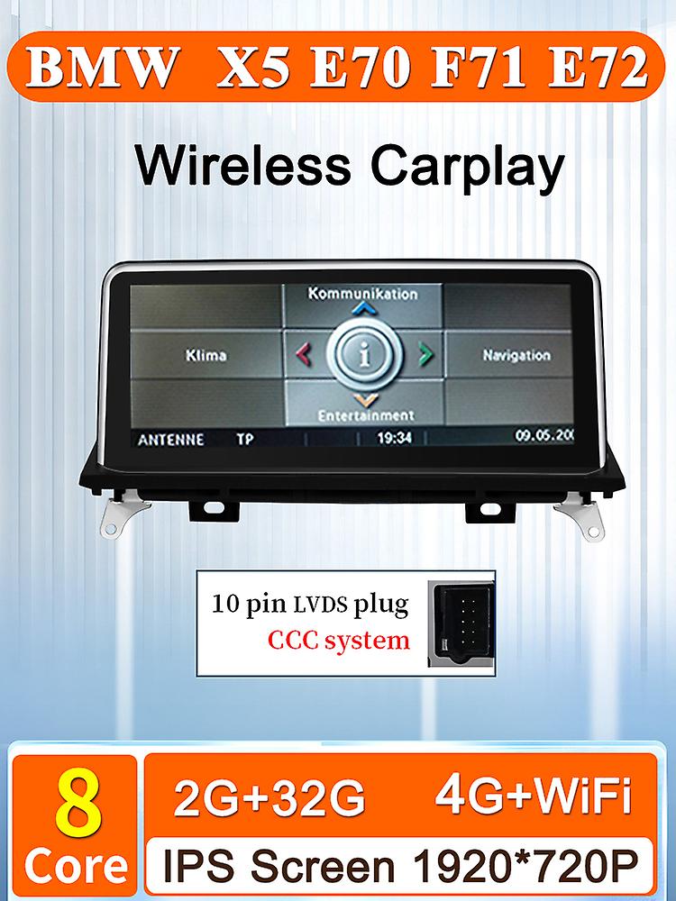 For Bmw X5 E70 X6 E71 2007-2013 Ccc Cic Multimedia Player Carplay Android 11 10.25 "car Radio Is Applicable Automatic Stereo Gps