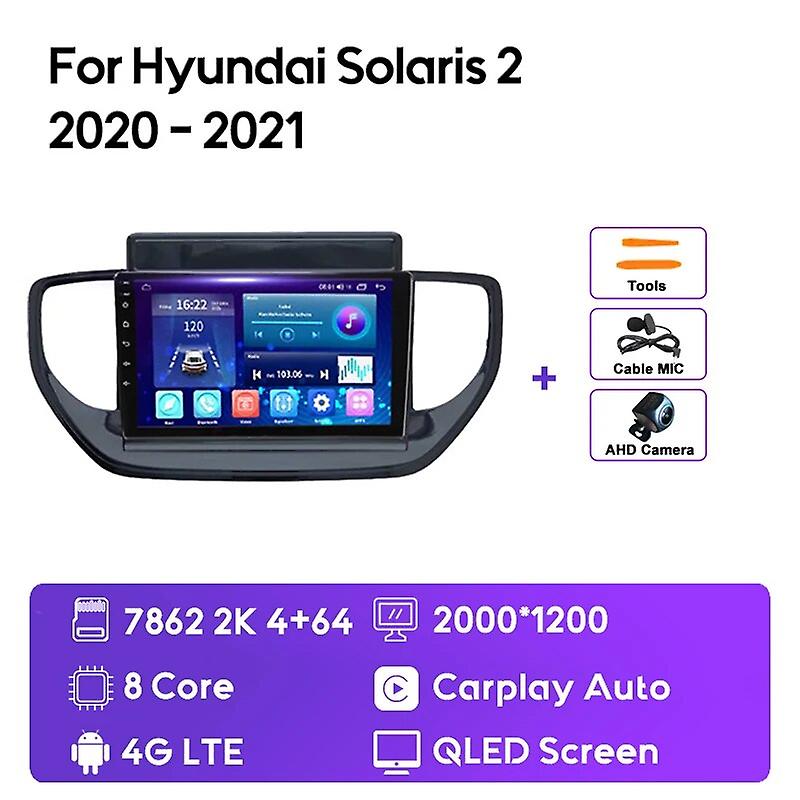 Redkid 2k Qled Android 12 Autoradio Pour Hyundai Solaris 2 Ii 2020 - 2021 Lecteur Vidéo Multimédia N
