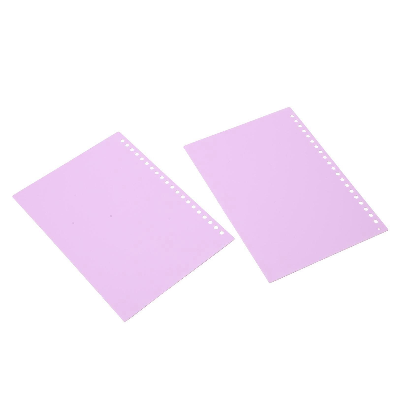 20 Sheets Loose Leaf Binding Cover A5 20 Holes Flexible PP Plastic Loose Leaf Presentation Binding Case Taro Purple