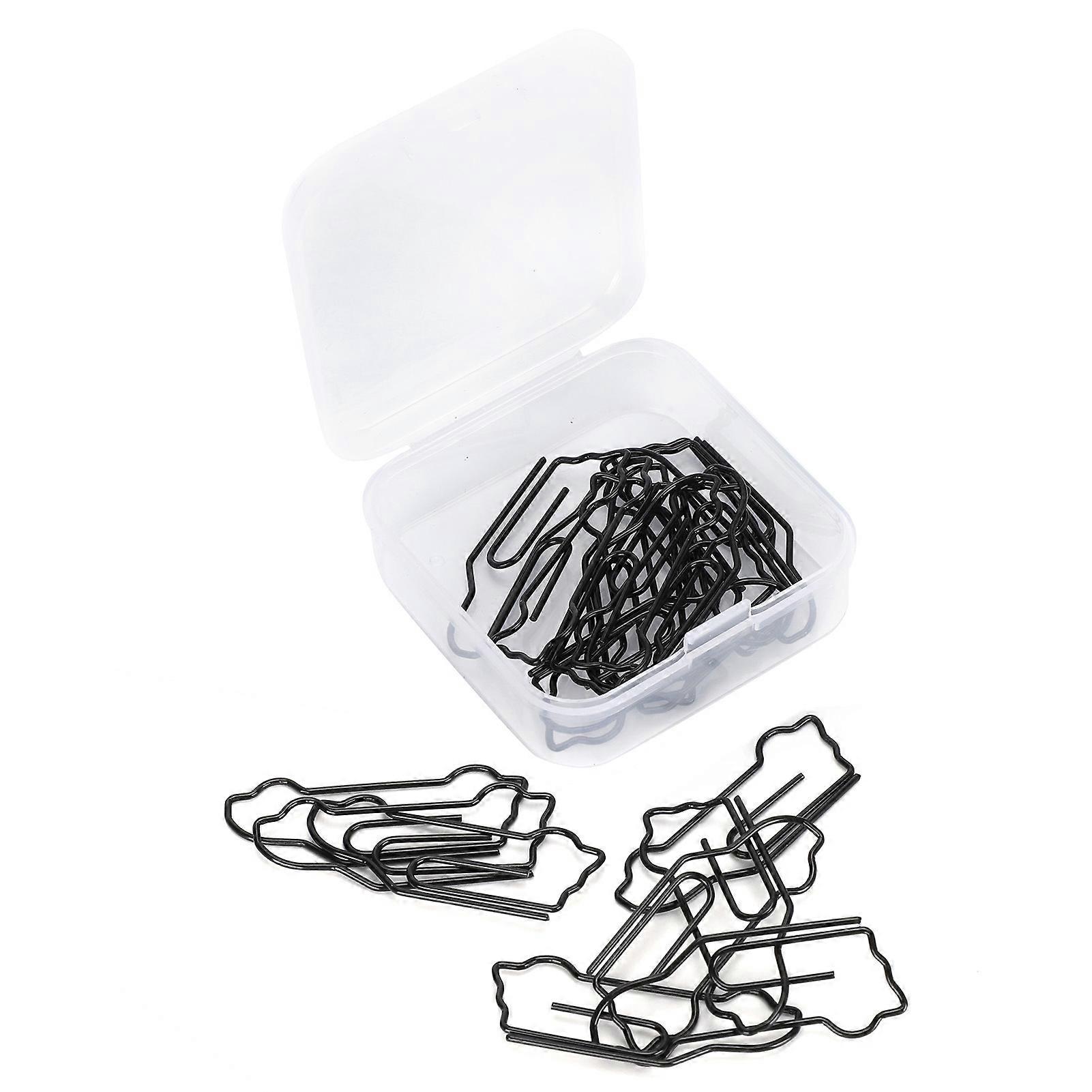 30Pcs 모듬 클립 자동차 모양 창의력 금속 모델링 공예 장식 용품 블랙