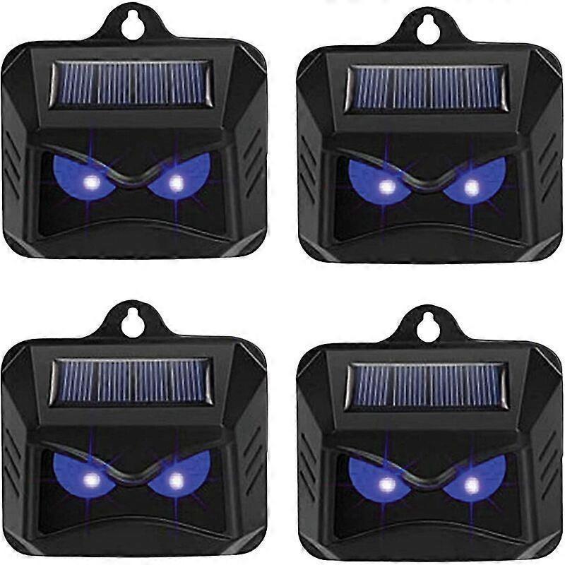 Solar repellent against wild animals such as raccoons, deer, foxes, wild boar, etc. - 4 effective repellents with blue LED light