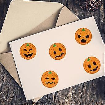 Fun Express Jack-O-Lantern Roll Stickers - 1 Rolle Mit 100 Runden Kürbisaufklebern, Ca. 1,5" Durchmesser