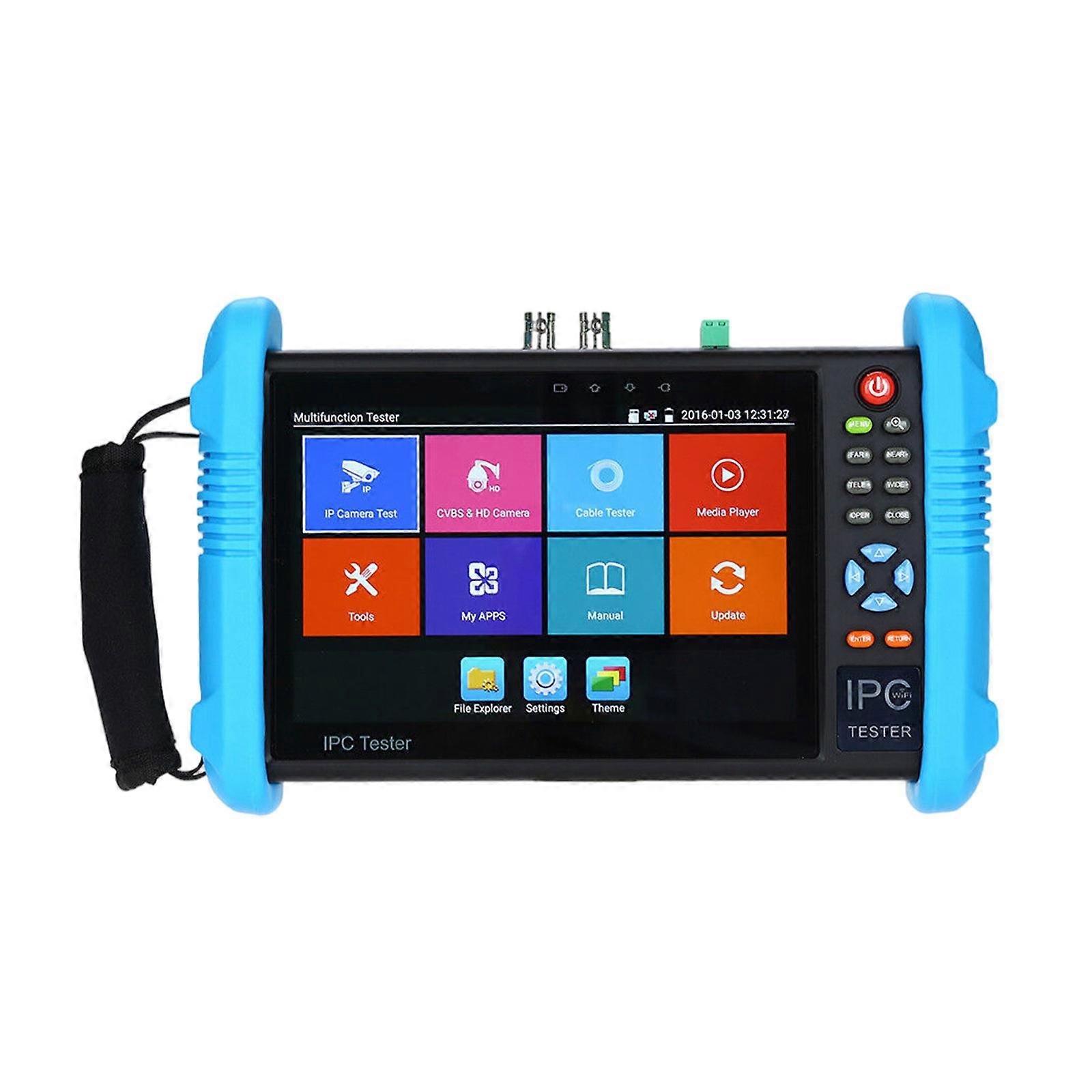 7" 4K CCTV Tester Monitor 1080P Security Camera CVBS PoE Tester Touch Screen