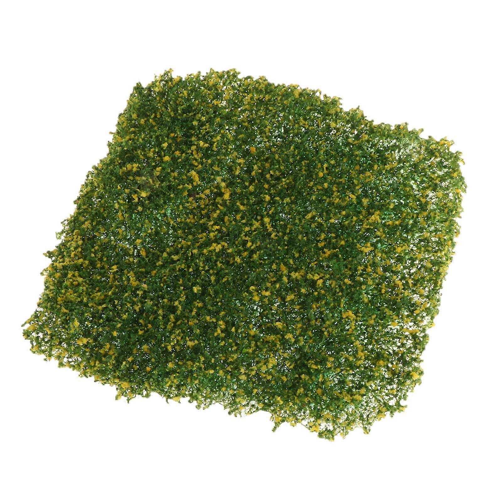 Miniature Flower Cluster for Terrain Railway Scenery Miniature Scenery Decor Yellow