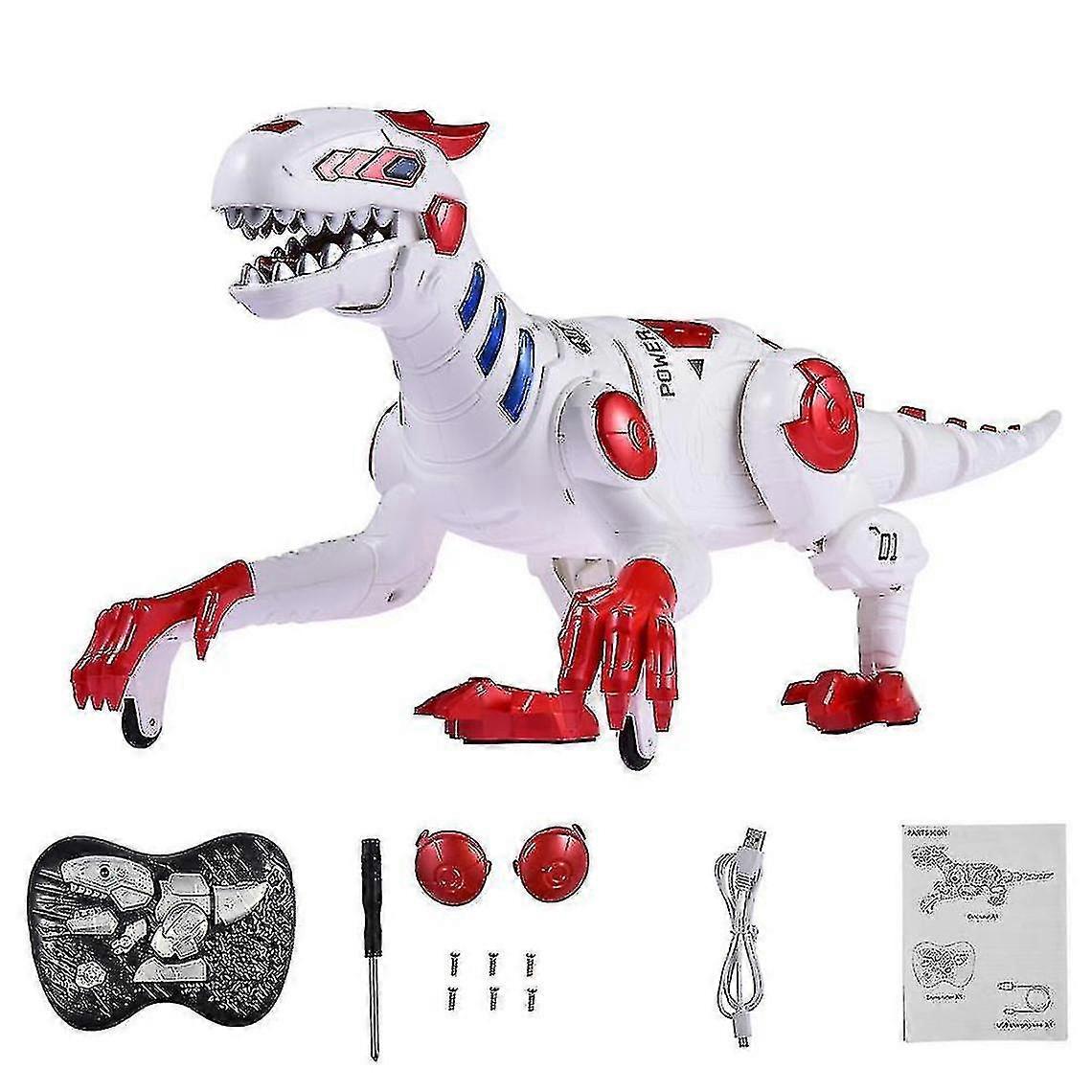 2.4g Wireless Remote Control Dinosaur Toy Electronic Walking Toy With Led Light