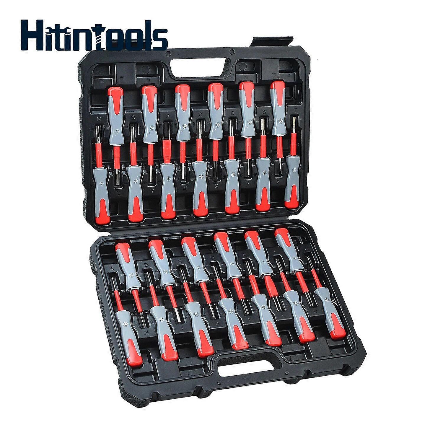 26Pcs Universal Automotive Terminal Removal Tool Set Release Tool Car Electrical Wiring Connector Pin Extractor No.42604