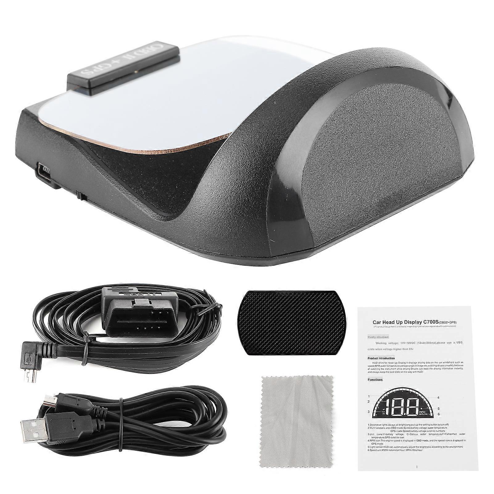 Universal Car Head Up Display High Definition HUD Monitor GPS OBD Dual System Multifunctional E2U611