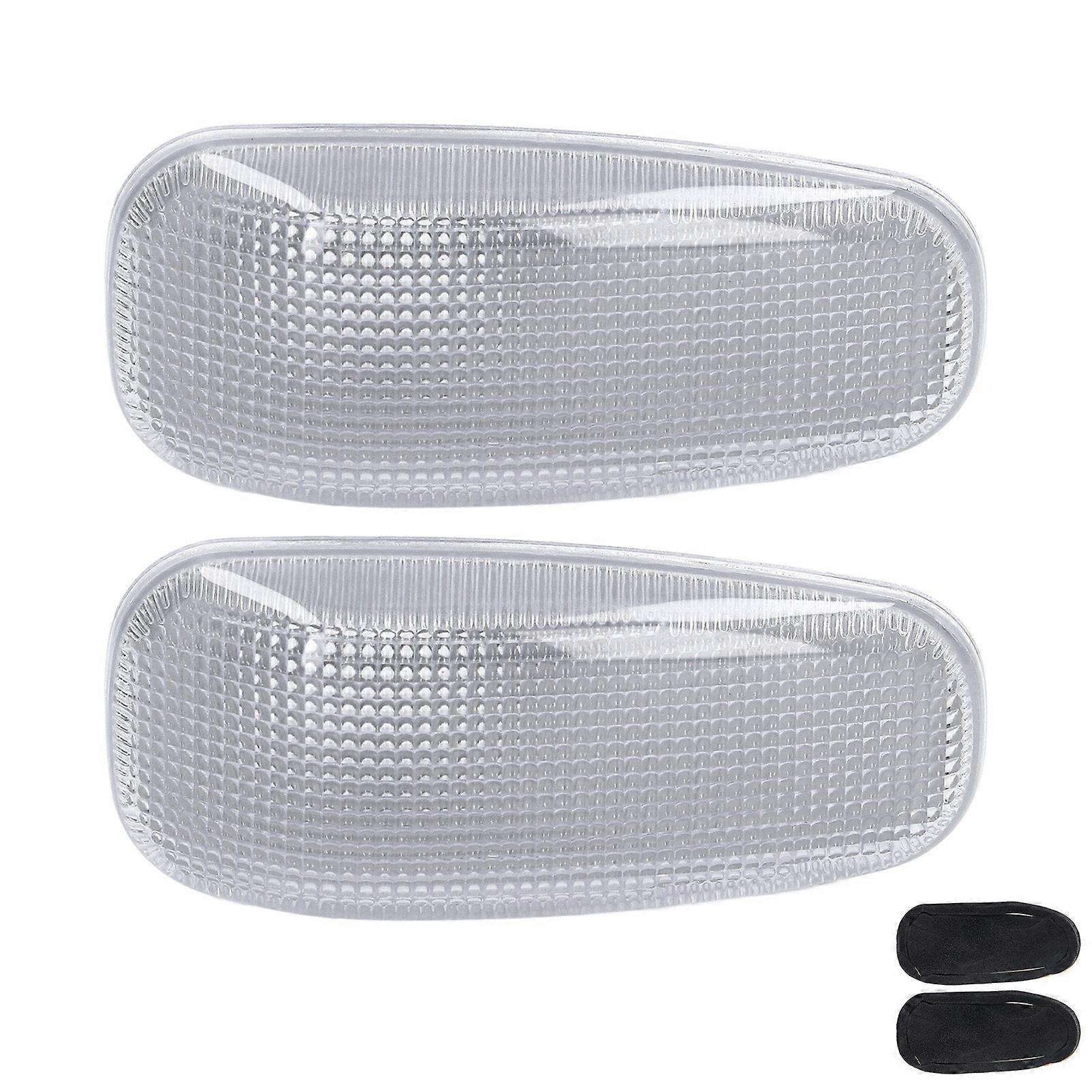 2PCS Side Turn Signal Light Lens with Gaskets Replacement for DODGE SPRINTER 2500 3500 2003?2006White