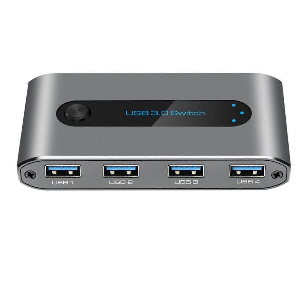 USB Switcher Printer Sharing USB3.0 Two-Input and Four-Output 2 Computers Share 4 USB Devices