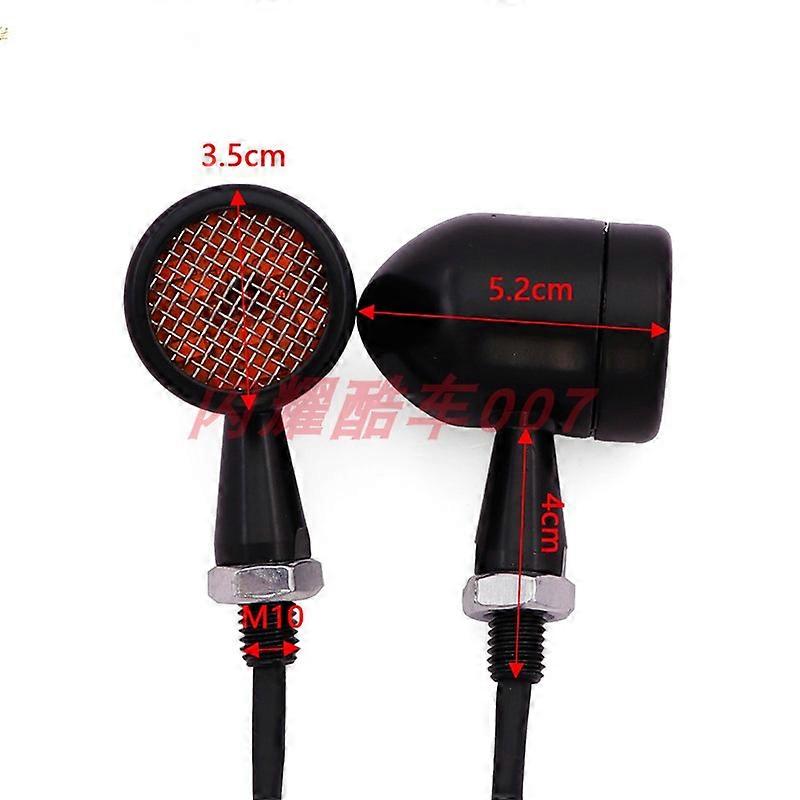 Retro GN/CG125 Motorcycle Modified Metal Grid Universal LED Turn Signals, Turn Lights, Turn Lights, Signal Signals