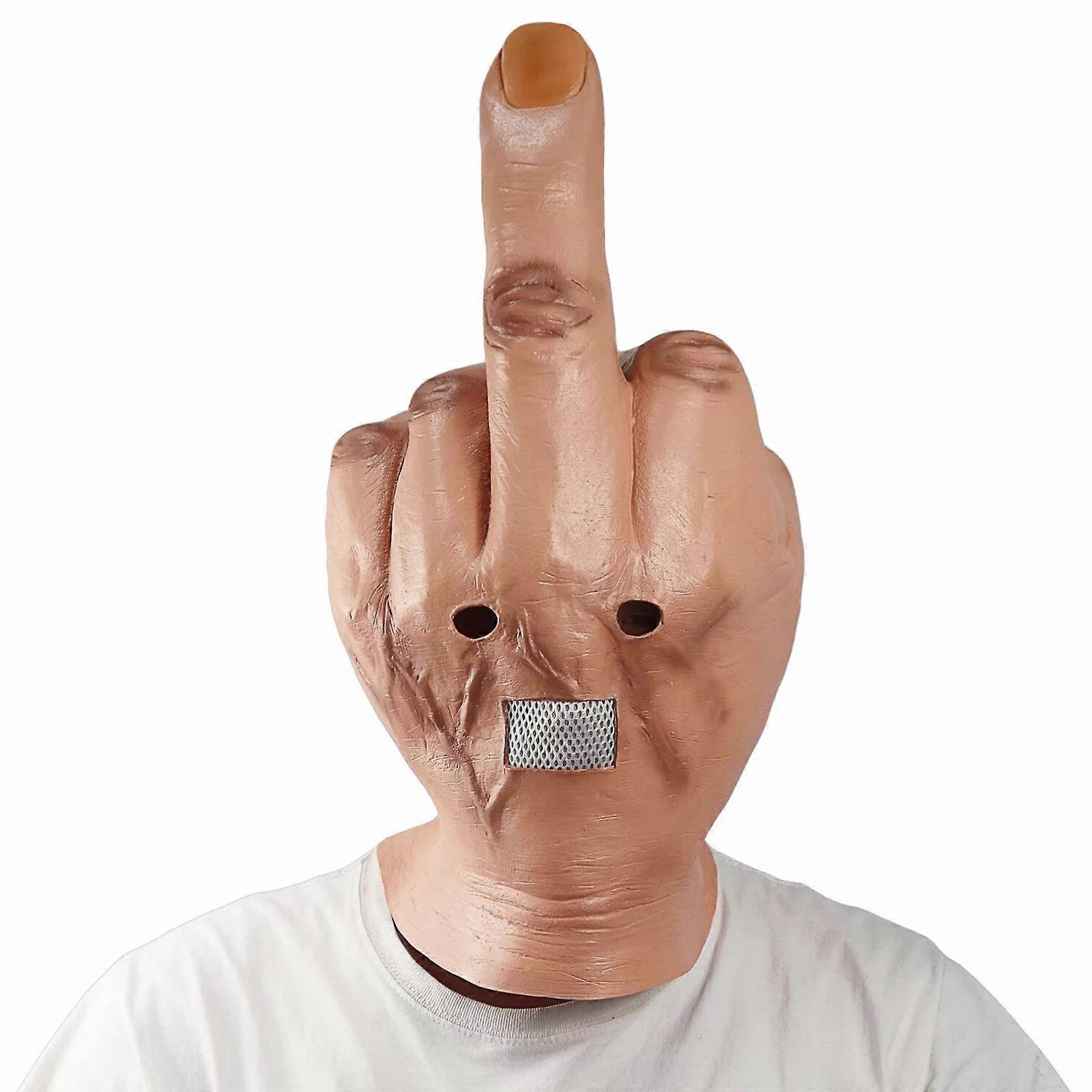 Middle Finger Full Head Latex Mask