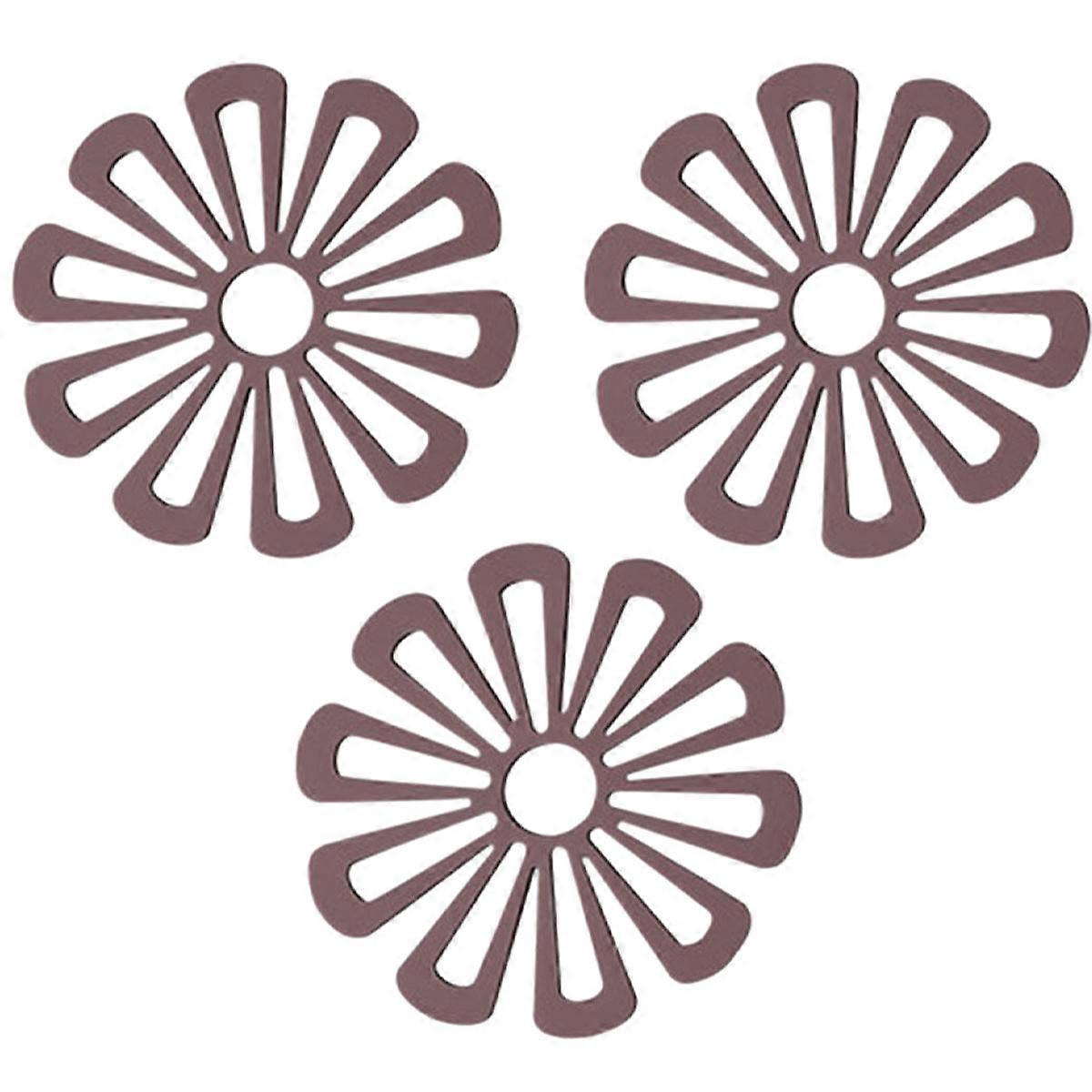 3 pieces of creative design of teacup pad anti-slip thickened plate pad pattern table insulation pad for home use.