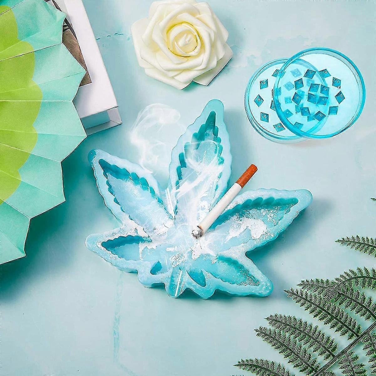 Maple Leaf Silicone Resin Mould Ashtray Mould (2pcs)