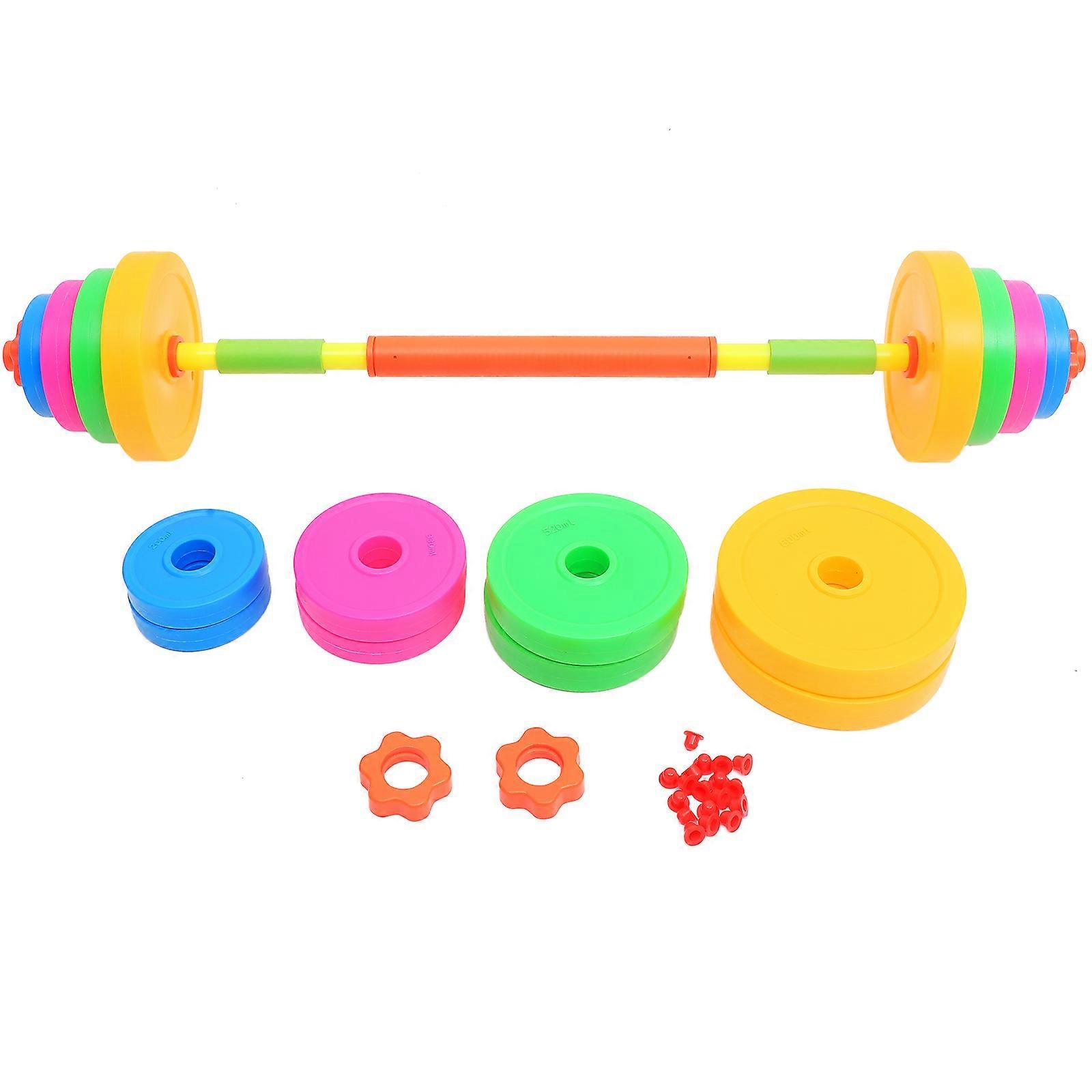 1 Set of Adjustable Dumbbell Plastic Dumbbells Morning Exercise Barbell Adjustable Hand Weight