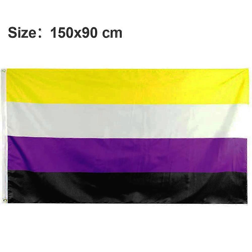 90 * 150 Cm Flag - Bright Color And Uv -Resistant - Double Sewn - Gender Identity Flags Polyester With Brasses