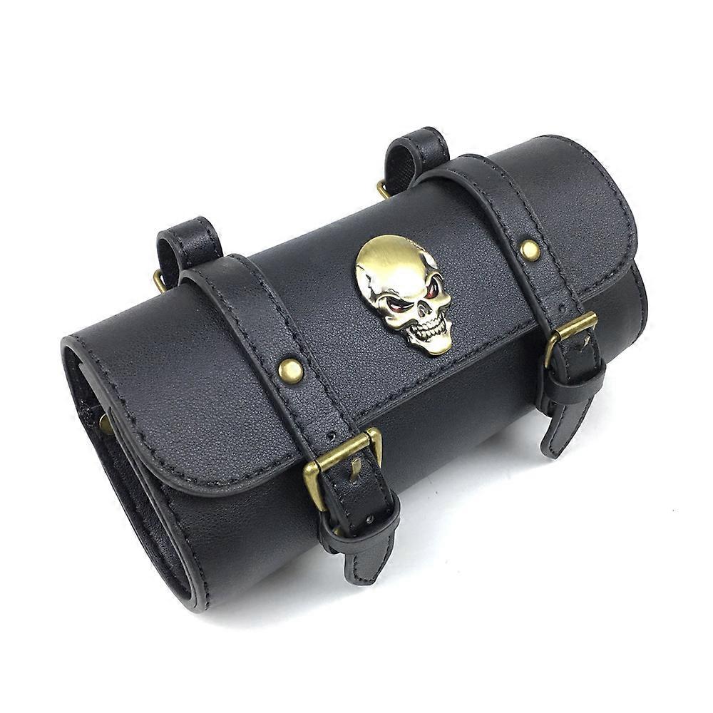 Vintage Skull Motorcycle Saddle Bags PU Leather otorbike Side Tool Tail Bag Luggage For Harley Universal Motorcycle Saddle Bags